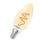 Osram Vintage 1906 LED Classic E14 Kerze Fadenlampe Gold 3.5W 300lm - 922  | Höchste Farbwiedergabe - Dimmbar - Ersatz Für 25W Osram Vintage 1906 LED Classic E14 Kerze Fadenlampe Gold 3.5W 300lm - 922  | Höchste Farbwiedergabe - Dimmbar - Ersatz Für 25W