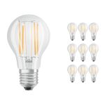 Mehrfachpackung 10x Ledvance CLASSIC LED E27 Birne Fadenlampe Klar 7.5W 1055lm - 827 Extra Warmweiß | Dimmbar - Ersatz für 75W Mehrfachpackung 10x Ledvance CLASSIC LED E27 Birne Fadenlampe Klar 7.5W 1055lm - 827 Extra Warmweiß | Dimmbar - Ersatz für 75W