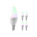 Mehrfachpackung 5x Calex Smart Tuya Wifi E14 Kerze 5W 470lm - 822-840 Abstimmbares Weiß | RGBW - Dimmbar - Ersatz für 40W Mehrfachpackung 5x Calex Smart Tuya Wifi E14 Kerze 5W 470lm - 822-840 Abstimmbares Weiß | RGBW - Dimmbar - Ersatz für 40W