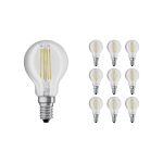 Mehrfachpackung 10x Osram Retrofit LED E14 Kugel Fadenlampe Klar 4W 470lm - 840  | Ersatz für 40W Mehrfachpackung 10x Osram Retrofit LED E14 Kugel Fadenlampe Klar 4W 470lm - 840  | Ersatz für 40W