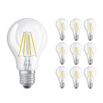Mehrfachpackung 10x Ledvance CLASSIC LED E27 Birne Fadenlampe Klar 4W 470lm - 827  | Ersatz für 40W Mehrfachpackung 10x Ledvance CLASSIC LED E27 Birne Fadenlampe Klar 4W 470lm - 827  | Ersatz für 40W