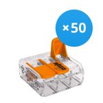 Mehrfachpackung 50x Wago 221-413 Verbinder Kompakt | 3 Draht Verbindung - Verbindungsklemme Mehrfachpackung 50x Wago 221-413 Verbinder Kompakt | 3 Draht Verbindung - Verbindungsklemme