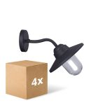 Mehrfachpackung 4x D'Lite Wandleuchte Ember Schwarz | IP54 - Geeignet für 1x E27 Mehrfachpackung 4x D'Lite Wandleuchte Ember Schwarz | IP54 - Geeignet für 1x E27
