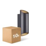 Mehrfachpackung 10x Nordlux Nico Wandleuchte Aluminium Schwarz Up & Down  | Geeignet für 2x GU10 Mehrfachpackung 10x Nordlux Nico Wandleuchte Aluminium Schwarz Up & Down  | Geeignet für 2x GU10