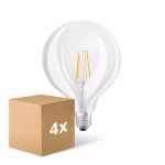 Mehrfachpackung 4x Osram SuperStar LED E27 Globe 125mm Fadenlampe Klar 7W 806lm - 822-827 Dim To Warm | Dimmbar - Ersatz Für 60W Mehrfachpackung 4x Osram SuperStar LED E27 Globe 125mm Fadenlampe Klar 7W 806lm - 822-827 Dim To Warm | Dimmbar - Ersatz Für 60W