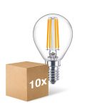 Mehrfachpackung 10x Philips Corepro LED Lustre E14 Kugel Fadenlampe Klar 6.5W 806lm - 827  | Ersatz Für 60W Mehrfachpackung 10x Philips Corepro LED Lustre E14 Kugel Fadenlampe Klar 6.5W 806lm - 827  | Ersatz Für 60W