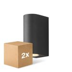 Doppelpack D'Lite Wandleuchte Vossem Aluminium Schwarz | Geeignet für 2x GU10 Doppelpack D'Lite Wandleuchte Vossem Aluminium Schwarz | Geeignet für 2x GU10