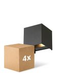 Mehrfachpackung 4x D'Lite LED Wandleuchte Elingen Aluminium Schwarz 4.9W 290lm - 830  | Lichtsensor Mehrfachpackung 4x D'Lite LED Wandleuchte Elingen Aluminium Schwarz 4.9W 290lm - 830  | Lichtsensor