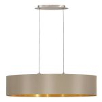 Eglo Pendelleuchte Maserlo Stahl Satin-Nickel | Geeignet für 2x E27 Eglo Pendelleuchte Maserlo Stahl Satin-Nickel | Geeignet für 2x E27
