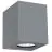 Nordlux Canto Kubi 2 Wandleuchte Aluminium Grau Up & Down - 10.6W 500lm - 830  | IP44