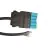 GST - Kompatibel Versorgungskabel Schwarz - Männlich + Offene Enden - 2m - 5 pole 1,5mm2