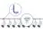 Komplettset 1-Phasen Rail L 1 x 2 Meter Weiß | incl. 8x Spot + GU10 2700K 3W Dimmbar + Abschlusskappe, Stromanschluss und L -Verbinder