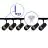 Komplettset 1-Phasen Rail L 1,5 x 2 Meter Schwarz | incl. 6x Spot + GU10 2700K 3W Dimmbar + Abschlusskappe, Stromanschluss und L -Verbinder 