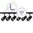 Komplettset 1-Phasen Rail L 1x 1,5 Meter Schwarz | incl. 6x Spot + GU10 2700K 3W Dimmbar + Abschlusskappe, Stromanschluss und L -Verbinder
