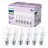 Mehrfachpackung 6x Philips Glühbirne LED E27 Birne Matt 13W 1521lm - 827