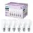 Mehrfachpackung 6x Philips Glühbirne LED E27 Birne Matt 5W 470lm - 827