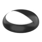 LED-Wand- und Deckenleuchte Pro V2 Weiß 12/16/20W 2400lm - 830-840-865 CCT | 325mm - IP65 - Not 3H + Augenlid Ring Schwarz