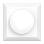Drehbare Abdeckplatte für LED Dimmer | Weiche Kante - Weiß Drehbare Abdeckplatte für LED Dimmer | Weiche Kante - Weiß
