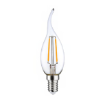 LED E14 Gebogene Spitze Kerze Fadenlampe Klar 2.5W 250lm - 827 | Ersatz für 25W LED E14 Gebogene Spitze Kerze Fadenlampe Klar 2.5W 250lm - 827 | Ersatz für 25W