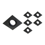 Mehrfachpackung 6x Einbau Spot Boxi MR16 schwenkbar Schwarz | Ausschnitt 80mm - GU10 Sockel Mehrfachpackung 6x Einbau Spot Boxi MR16 schwenkbar Schwarz | Ausschnitt 80mm - GU10 Sockel