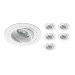 Mehrfachpackung 6x Einbau Spot Logic MR16 schwenkbar Weiß | Ausschnitt 80mm - GU10 Sockel Mehrfachpackung 6x Einbau Spot Logic MR16 schwenkbar Weiß | Ausschnitt 80mm - GU10 Sockel