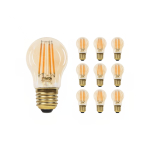 Mehrfachpackung 10x LED E27 Kugel Fadenlampe Messing 4.1W 350lm - 822 Extra Warmweiß | Dimmbar - Ersatz für 32W Mehrfachpackung 10x LED E27 Kugel Fadenlampe Messing 4.1W 350lm - 822 Extra Warmweiß | Dimmbar - Ersatz für 32W