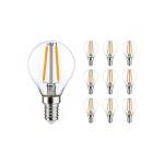 Mehrfachpackung 10x Lustre LED E14 Kugel Fadenlampe Klar 2.5W 250lm - 822-827 Dim To Warm | Dimmbar - Ersatz Für 25W Mehrfachpackung 10x Lustre LED E14 Kugel Fadenlampe Klar 2.5W 250lm - 822-827 Dim To Warm | Dimmbar - Ersatz Für 25W