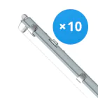 Mehrfachpackung 10x LED Feuchtraumleuchte Gehäuse V2.0 | Geeignet Für  1x120cm LED Röhre
