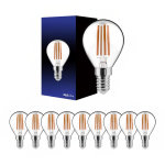 Mehrfachpackung 10x LED E14 Kugel Fadenlampe Klar 4.5W 470lm - 827 | Dimmbar - Ersatz für 40W Mehrfachpackung 10x LED E14 Kugel Fadenlampe Klar 4.5W 470lm - 827 | Dimmbar - Ersatz für 40W