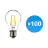Mehrfachpackung 100x Budgetlight Lucent LED E27 Birne Fadenlampe Klar 7W 806lm - 840 Kaltweiß | Ersatz für 60W
