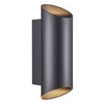 Nordlux Nico Applique Murale Aluminium Noir Up & Down | IP54 - Convient pour 2x GU10 Nordlux Nico Applique Murale Aluminium Noir Up & Down | IP54 - Convient pour 2x GU10