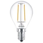 Philips Corepro LED Lustre E14 Boule Filament Claire 2W 250lm - 827 Blanc Très Chaud | Équivalent 25W Philips Corepro LED Lustre E14 Boule Filament Claire 2W 250lm - 827 Blanc Très Chaud | Équivalent 25W