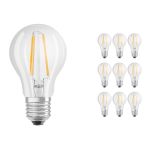 Lot 10x Ledvance CLASSIC LED E27 Poire Filament Claire 4.2W 470lm - 927 | Meilleur rendu de couleur - Dimmable - Remplacement 40W Lot 10x Ledvance CLASSIC LED E27 Poire Filament Claire 4.2W 470lm - 927 | Meilleur rendu de couleur - Dimmable - Remplacement 40W