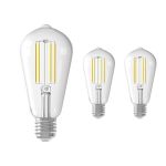 Lot 3x Calex Smart Tuya Wifi E27 Edison Filament 7W 806lm - 818-830 Accordable Blanc | Dimmable - Remplacement 60W Lot 3x Calex Smart Tuya Wifi E27 Edison Filament 7W 806lm - 818-830 Accordable Blanc | Dimmable - Remplacement 60W