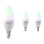 Lot 3x Calex Smart Tuya Wifi E14 Bougie 5W 470lm - 822-840 Accordable Blanc | RGBW - Dimmable - Remplacement 40W Lot 3x Calex Smart Tuya Wifi E14 Bougie 5W 470lm - 822-840 Accordable Blanc | RGBW - Dimmable - Remplacement 40W