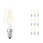 Lot 10x Ledvance CLASSIC LED E14 Bougie Filament Claire 2.5W 250lm - 827 Blanc Très Chaud | Équivalent 25W Lot 10x Ledvance CLASSIC LED E14 Bougie Filament Claire 2.5W 250lm - 827 Blanc Très Chaud | Équivalent 25W