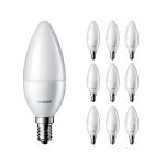 Lot 10x Philips Corepro LED Bougie E14 Dépolie 5W 470lm - 827  | Remplacement 40W Lot 10x Philips Corepro LED Bougie E14 Dépolie 5W 470lm - 827  | Remplacement 40W