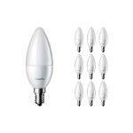 Lot 10x Philips Corepro LED Bougie E14 Dépolie 2.8W 250lm - 827  | Remplacement 25W Lot 10x Philips Corepro LED Bougie E14 Dépolie 2.8W 250lm - 827  | Remplacement 25W