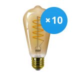 Lot 10x Philips MASTER Value LED Ampoule E27 Edison Filament Dorée 4W 250lm - 818 Blanc Très Chaud | Dimmable - Équivalent 25W Lot 10x Philips MASTER Value LED Ampoule E27 Edison Filament Dorée 4W 250lm - 818 Blanc Très Chaud | Dimmable - Équivalent 25W