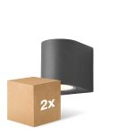 Pack duo D'Lite Applique Murale Vossem Aluminium Noir | Convient pour 1x GU10 Pack duo D'Lite Applique Murale Vossem Aluminium Noir | Convient pour 1x GU10