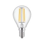 Philips Corepro LED Lustre E14 Boule Filament Claire 4.3W 470lm - 827 Blanc Très Chaud | Équivalent 40W Philips Corepro LED Lustre E14 Boule Filament Claire 4.3W 470lm - 827 Blanc Très Chaud | Équivalent 40W