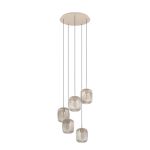 Eglo Suspension Luminaire Romazzina Échantillon Sablonneux | Convient pour 5x E27 Eglo Suspension Luminaire Romazzina Échantillon Sablonneux | Convient pour 5x E27