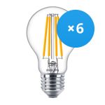 Lot 6x Philips Corepro LED Ampoule E27 Poire Claire 10.5W 1521lm - 827 Blanc Très Chaud | Équivalent 100W Lot 6x Philips Corepro LED Ampoule E27 Poire Claire 10.5W 1521lm - 827 Blanc Très Chaud | Équivalent 100W