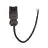GST - Compatible Câble d’alimentation Noir - Mâle + Extrémités ouvertes - 0,3m - 2 pole 0,75mm2