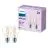 Lot 2x Philips Ampoule LED E27 Poire Filament Claire 7W 850lm - 840
