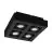 Eglo Plafond Spot Mendoza Échantillon Noir 18.8W 1380lm - 830  | Dimmable - Convient pour GU10
