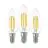 Lot 3x Eglo LED Bougie E14 Filament Claire 21W 806lm - 827 Blanc Très Chaud | Remplacement 60W
