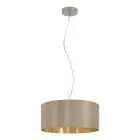 Eglo Suspension Luminaire Maserlo Échantillon Nickel Satiné | Convient pour 3x E27