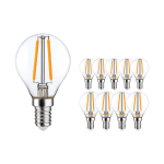 Lot 10x LED E14 Boule Filament Claire 4.5W 470lm - 827 | Remplacement 40W Lot 10x LED E14 Boule Filament Claire 4.5W 470lm - 827 | Remplacement 40W