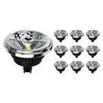 Lot 10x Spot LED GU10 AR111 15W 850lm 40D - 930 Blanc Chaud | Meilleur rendu des couleurs - Dimmable - Équivalent 100W Lot 10x Spot LED GU10 AR111 15W 850lm 40D - 930 Blanc Chaud | Meilleur rendu des couleurs - Dimmable - Équivalent 100W